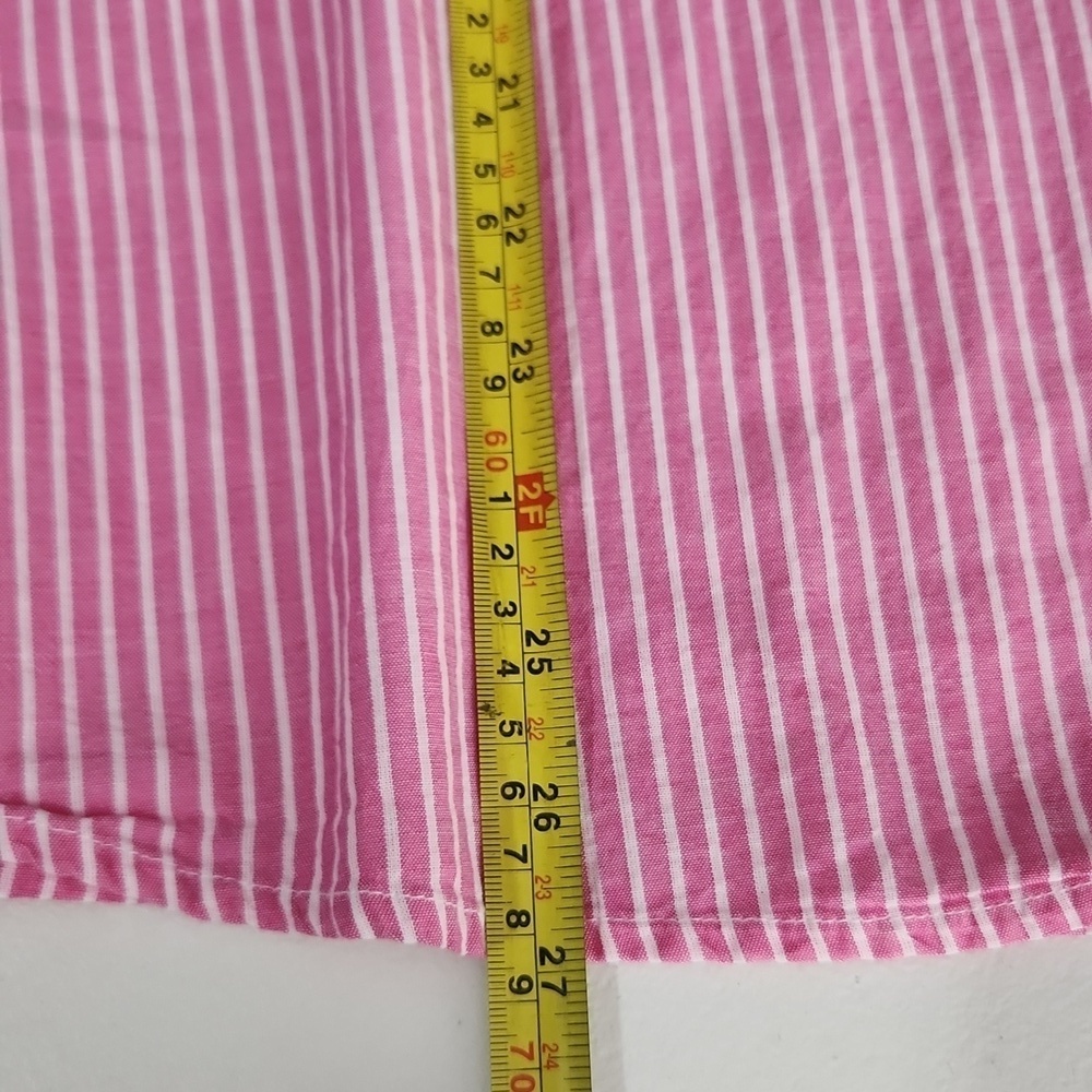 AVA & Viv Top Womens Size 3X Pink White Balloon Tie Sleeves Tunic - Picture 5 of 7